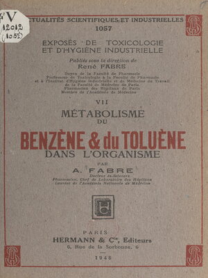cover image of Exposés de toxicologie et d'hygiène industrielle, 7 